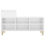 Mueble zapatero madera contrachapada blanco brillo 102x36x60 cm en Zapateros y organizadores de calzado | Comprar online en Foru