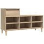 Mueble zapatero madera contrachapada roble Sonoma 102x36x60 cm en Zapateros y organizadores de calzado | Comprar online en Foru.