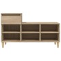 Mueble zapatero madera contrachapada roble Sonoma 102x36x60 cm en Zapateros y organizadores de calzado | Comprar online en Foru.