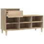 Mueble zapatero madera contrachapada roble Sonoma 102x36x60 cm en Zapateros y organizadores de calzado | Comprar online en Foru.