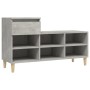 Mueble zapatero madera contrachapada gris hormigón 102x36x60 cm en Zapateros y organizadores de calzado | Comprar online en Foru