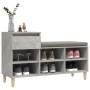 Mueble zapatero madera contrachapada gris hormigón 102x36x60 cm en Zapateros y organizadores de calzado | Comprar online en Foru