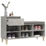 Mueble zapatero madera contrachapada gris hormigón 102x36x60 cm en Zapateros y organizadores de calzado | Comprar online en Foru