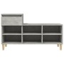 Mueble zapatero madera contrachapada gris hormigón 102x36x60 cm en Zapateros y organizadores de calzado | Comprar online en Foru