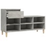 Mueble zapatero madera contrachapada gris hormigón 102x36x60 cm en Zapateros y organizadores de calzado | Comprar online en Foru