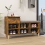 Mueble zapatero madera contrachapada roble ahumado 102x36x60 cm en Zapateros y organizadores de calzado | Comprar online en Foru