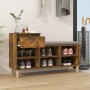 Mueble zapatero madera contrachapada roble ahumado 102x36x60 cm en Zapateros y organizadores de calzado | Comprar online en Foru