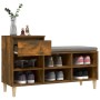 Mueble zapatero madera contrachapada roble ahumado 102x36x60 cm en Zapateros y organizadores de calzado | Comprar online en Foru