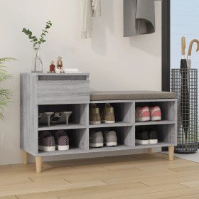 Mueble zapatero madera contrachapada gris Sonoma 102x36x60 cm en Zapateros y organizadores de calzado | Comprar online en Foru.e