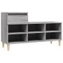 Mueble zapatero madera contrachapada gris Sonoma 102x36x60 cm en Zapateros y organizadores de calzado | Comprar online en Foru.e