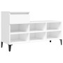 Mueble zapatero madera contrachapada blanco 102x36x60 cm en Zapateros y organizadores de calzado | Comprar online en Foru.es