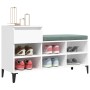 Mueble zapatero madera contrachapada blanco 102x36x60 cm en Zapateros y organizadores de calzado | Comprar online en Foru.es
