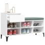 Mueble zapatero madera contrachapada blanco 102x36x60 cm en Zapateros y organizadores de calzado | Comprar online en Foru.es