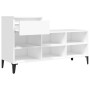 Mueble zapatero madera contrachapada blanco 102x36x60 cm en Zapateros y organizadores de calzado | Comprar online en Foru.es
