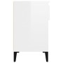 Mueble zapatero madera contrachapada blanco brillo 102x36x60 cm en Zapateros y organizadores de calzado | Comprar online en Foru