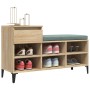 Mueble zapatero madera contrachapada roble Sonoma 102x36x60 cm en Zapateros y organizadores de calzado | Comprar online en Foru.