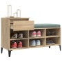 Mueble zapatero madera contrachapada roble Sonoma 102x36x60 cm en Zapateros y organizadores de calzado | Comprar online en Foru.