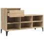 Mueble zapatero madera contrachapada roble Sonoma 102x36x60 cm en Zapateros y organizadores de calzado | Comprar online en Foru.