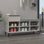 Mueble zapatero madera contrachapada gris hormigón 102x36x60 cm en Zapateros y organizadores de calzado | Comprar online en Foru