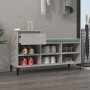 Mueble zapatero madera contrachapada gris hormigón 102x36x60 cm en Zapateros y organizadores de calzado | Comprar online en Foru