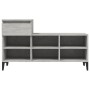 Mueble zapatero madera contrachapada gris hormigón 102x36x60 cm en Zapateros y organizadores de calzado | Comprar online en Foru