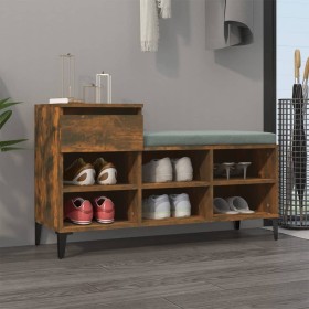 Mueble zapatero madera contrachapada roble ahumado 102x36x60 cm en Zapateros y organizadores de calzado | Comprar online en Foru