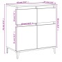 Aparador madera contrachapada marrón roble 60x35x70 cm de vidaXL, Aparadores - Ref: Foro24-819691, Precio: 63,75 €, Descuento: %