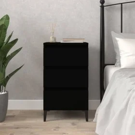 Nachttisch aus Sperrholz schwarz 40x35x70 cm von vidaXL, Nachttische - Ref: Foro24-819669, Preis: 63,66 €, Rabatt: %