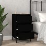 Mesita de noche madera contrachapada negro 40x35x70 cm de vidaXL, Mesitas de noche - Ref: Foro24-819669, Precio: 64,59 €, Des...