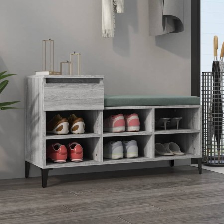 Mueble zapatero madera contrachapada gris Sonoma 102x36x60 cm en Zapateros y organizadores de calzado | Comprar online en Foru.e