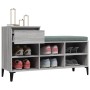 Mueble zapatero madera contrachapada gris Sonoma 102x36x60 cm en Zapateros y organizadores de calzado | Comprar online en Foru.e