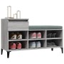 Mueble zapatero madera contrachapada gris Sonoma 102x36x60 cm en Zapateros y organizadores de calzado | Comprar online en Foru.e
