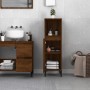 Armario de baño madera contrachapada marrón roble 30x30x100 cm de vidaXL, Muebles de baño - Ref: Foro24-819819, Precio: 63,40...