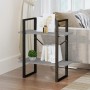 Estantería 2 niveles madera contrachapada gris 60x30x70 cm en Librerías y estanterías | Comprar online en Foru.es