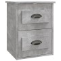 Mesita de noche de pared gris hormigón 41,5x36x53 cm de vidaXL, Mesitas de noche - Ref: Foro24-816400, Precio: 43,84 €, Descu...
