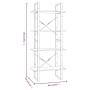 Estantería 4 niveles madera contrachapada gris 60x30x140 cm en Librerías y estanterías | Comprar online en Foru.es