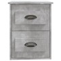 Mesita de noche de pared gris hormigón 41,5x36x53 cm de vidaXL, Mesitas de noche - Ref: Foro24-816400, Precio: 43,84 €, Descu...