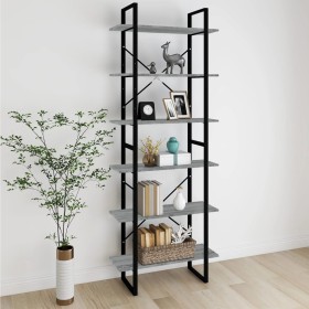 Estantería alta madera contrachapada gris Sonoma 80x30x210 cm en Librerías y estanterías | Comprar online en Foru.es