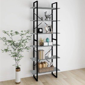 Estantería alta madera contrachapada gris Sonoma 80x30x210 cm en Librerías y estanterías | Comprar online en Foru.es