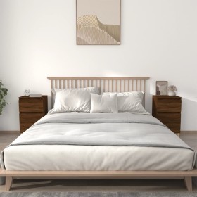 Mesitas de noche 2 uds color roble marrón 40x35x70 cm de vidaXL, Mesitas de noche - Ref: Foro24-819707, Precio: 79,73 €, Desc...