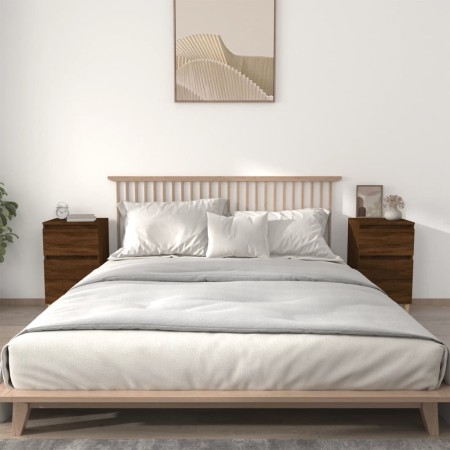 Mesitas de noche 2 uds color roble marrón 40x35x70 cm de vidaXL, Mesitas de noche - Ref: Foro24-819707, Precio: 79,73 €, Desc...