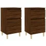 Mesitas de noche 2 uds color roble marrón 40x35x70 cm de vidaXL, Mesitas de noche - Ref: Foro24-819707, Precio: 78,77 €, Desc...