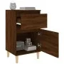 Mesitas de noche 2 uds color roble marrón 40x35x70 cm de vidaXL, Mesitas de noche - Ref: Foro24-819707, Precio: 78,77 €, Desc...
