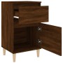 Mesitas de noche 2 uds color roble marrón 40x35x70 cm de vidaXL, Mesitas de noche - Ref: Foro24-819707, Precio: 79,73 €, Desc...