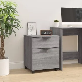 Sonoma gray plywood wheels filing cabinet 45x38x54 cm by vidaXL, Filing cabinets - Ref: Foro24-817136, Price: 41,48 €, Discou...