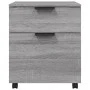 Sonoma gray plywood wheels filing cabinet 45x38x54 cm by vidaXL, Filing cabinets - Ref: Foro24-817136, Price: 41,48 €, Discou...
