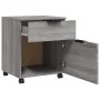 Sonoma gray plywood wheels filing cabinet 45x38x54 cm by vidaXL, Filing cabinets - Ref: Foro24-817136, Price: 41,48 €, Discou...