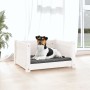Cama para perros blanca 55,5x45,5x28 cm madera maciza de pino en Camas para perros | Comprar online en Foru.es