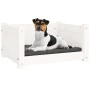 Cama para perros blanca 55,5x45,5x28 cm madera maciza de pino en Camas para perros | Comprar online en Foru.es