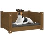 Cama para perros madera maciza pino marrón miel 55,5x45,5x28 cm en Camas para perros | Comprar online en Foru.es